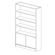 Bookshelf with Bottom 2 door Cupboard 